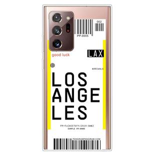 For Samsung Galaxy Note 20 Ultra Boarding Pass Series TPU Phone Protective Case(Los Angeles)