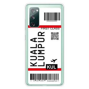 For Samsung Galaxy S20 FE Boarding Pass Series TPU Phone Protective Case(Kuala Lumpur)