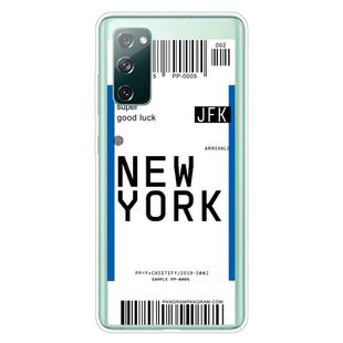 For Samsung Galaxy S20 FE Boarding Pass Series TPU Phone Protective Case(New York)