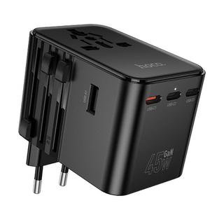 hoco AC32 PD 45W 3 x USB-C / Type-C and 2 x USB-A 5-Ports Global Universal Travel Charger(Black)