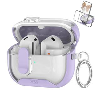 For Samsung Galaxy Buds 3 / 3 Pro Starchain Series PC Earphone Case with Stand(Purple)
