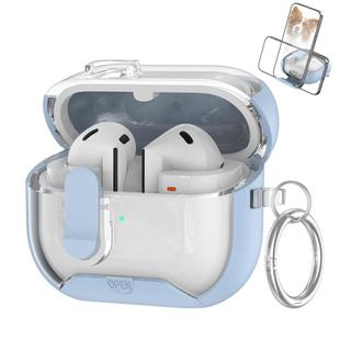For Samsung Galaxy Buds 3 / 3 Pro Starchain Series PC Earphone Case with Stand(Light Blue)