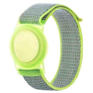 For AirTag xDfind Nylon Loop Watch Band Style Anti-lost Tracker Protective Cover(Bright Yellow)
