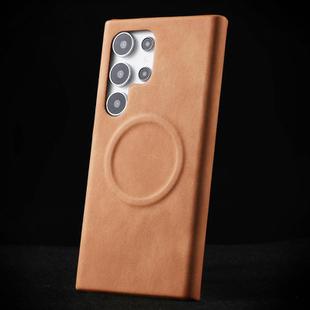 For Samsung Galaxy S25 UItra 5G Skin Feel Sheepskin MagSafe Magnetic Phone Case(Yellow)