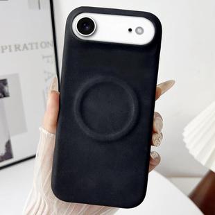 For iPhone Air Skin Feel Sheepskin MagSafe Magnetic Phone Case(Black)