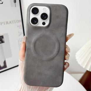 For iPhone 16 Pro Max Skin Feel Sheepskin MagSafe Magnetic Phone Case(Grey)