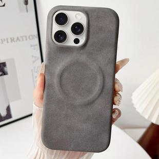 For iPhone 15 Pro Max Skin Feel Sheepskin MagSafe Magnetic Phone Case(Grey)