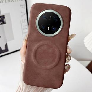 For Huawei Mate 70 Pro Skin Feel Sheepskin MagSafe Magnetic Phone Case(Brown)