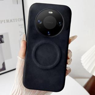 For Huawei Mate 60 Pro Skin Feel Sheepskin MagSafe Magnetic Phone Case(Black)