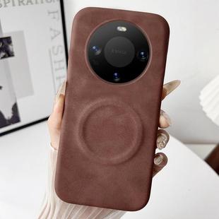 For Huawei Mate 60 Skin Feel Sheepskin MagSafe Magnetic Phone Case(Brown)