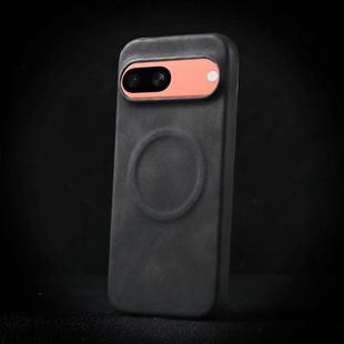 For Google Pixel 7a Skin Feel Sheepskin MagSafe Magnetic Phone Case(Black)