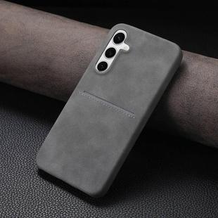 For Samsung Galaxy A35 5G Skin Feel Sheepskin Card Slot Phone Case(Grey)