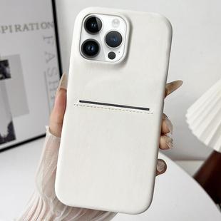 For iPhone 13 Pro Skin Feel Sheepskin Card Slot Phone Case(White)