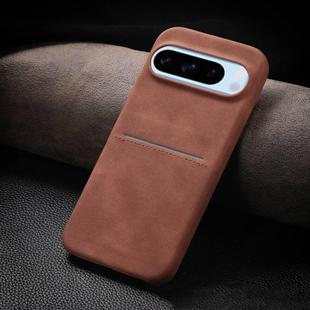 For Google Pixel 8 Pro Skin Feel Sheepskin Card Slot Phone Case(Brown)