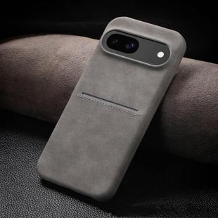 For Google Pixel 8a Skin Feel Sheepskin Card Slot Phone Case(Grey)