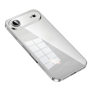 For iPhone 17 Air SULADA Shine Through Series Plating TPU Transparent Phone Case(Silver)