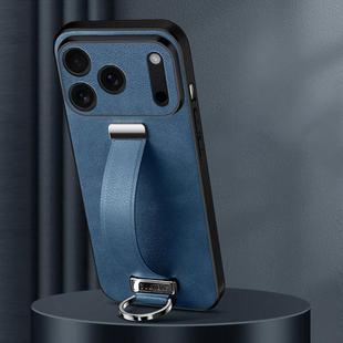 For iPhone 17 Pro Max SULADA Tide Cool Series PC Hybrid Leather Texture Skin Feel Phone Case(Blue)