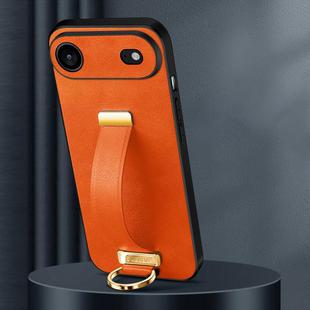 For iPhone 17 Air SULADA Tide Cool Series PC Hybrid Leather Texture Skin Feel Phone Case(Orange)