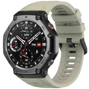 For Amazfit T-Rex 3 xDfind Solid Color Black Buckle Silicone Watch Band(Rock Grey)