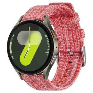 For Samsung Galaxy Watch 7 / 6 / 5 / FE xDfind Nylon Canvas Watch Band(Pink)