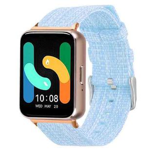 For Samsung Galaxy Fit3 xDfind Nylon Canvas Watch Band(Sky Blue)