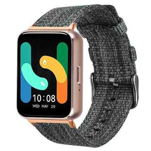 For Samsung Galaxy Fit3 xDfind Nylon Canvas Watch Band(Dark Grey)
