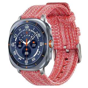For Samsung Galaxy Watch Ultra / Ultra 2025 xDfind Nylon Canvas Watch Band(Pink)