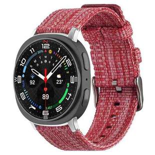 For Samsung Galaxy Watch8 / 8 Classic xDfind Nylon Canvas Watch Band(Red)
