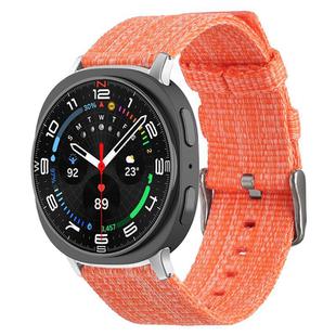 For Samsung Galaxy Watch8 / 8 Classic xDfind Nylon Canvas Watch Band(Orange)