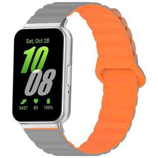 18mm xDfind Loop Magnetic Glossy Silicone Watch Band(Grey Orange)