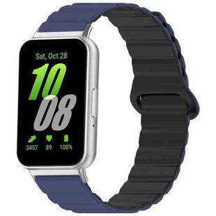 18mm xDfind Loop Magnetic Glossy Silicone Watch Band(Dark Blue Black)