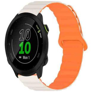 For Garmin Forerunner 45 / 45S / Swim 2 xDfind Loop Magnetic Glossy Silicone Watch Band(Starlight Orange)