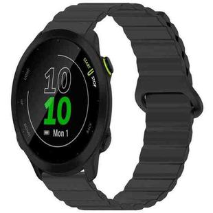 For Garmin Forerunner 45 / 45S / Swim 2 xDfind Loop Magnetic Glossy Silicone Watch Band(Black)