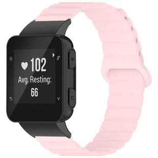 For Garmin Forerunner 35/30/35J xDfind Loop Magnetic Glossy Silicone Watch Band(Pink)