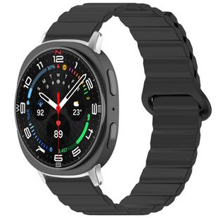 For Samsung Galaxy Watch8 / 8 Classic xDfind Loop Magnetic Glossy Silicone Watch Band(Black)