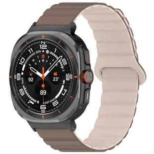 For Samsung Galaxy Watch Ultra / Ultra 2025 xDfind Loop Magnetic Glossy Silicone Watch Band(Brown Apricot)