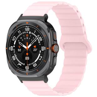 For Samsung Galaxy Watch Ultra / Ultra 2025 xDfind Loop Magnetic Glossy Silicone Watch Band(Pink)