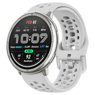 20mm xDfind Silver Buckle Silicone Sport Watch Band(Grey)