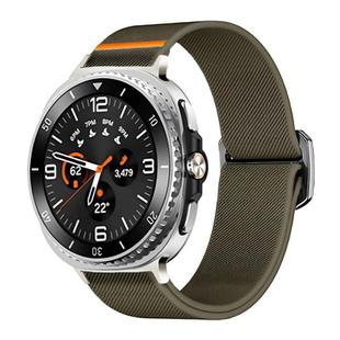 For Samsung Galaxy Watch8 / 8 Classic xDfind Elastic Nylon Watch Band(Army Green)