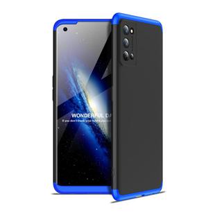 For OPPO Realme 7 Pro GKK Three Stage Splicing Full Coverage PC Protective Case(Black Blue)