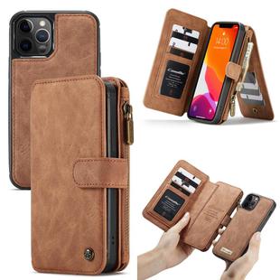 For iPhone 12 Pro Max CaseMe-007 Crazy Horse Texture Detachable Horizontal Flip PU Leather Case, with Card Slot & Holder & Zipper Wallet & Photo Frame(Brown)