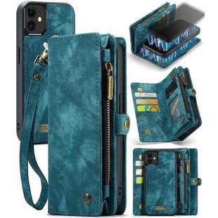 For iPhone 12 mini CaseMe-008 Detachable Multifunctional Wallet Leather Phone Case (Blue)