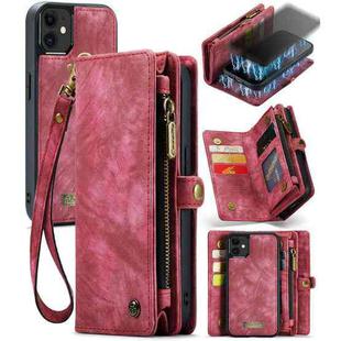 For iPhone 12 mini CaseMe-008 Detachable Multifunctional Wallet Leather Phone Case (Red)