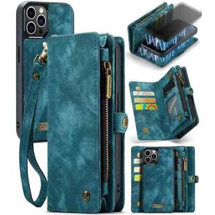 For iPhone 12 Pro Max CaseMe-008 Detachable Multifunctional Wallet Leather Phone Case (Blue)