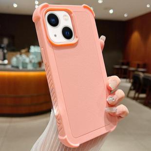 For iPhone 13 Solid Color TPU Hybrid PC Shockproof Phone Case(Pink)