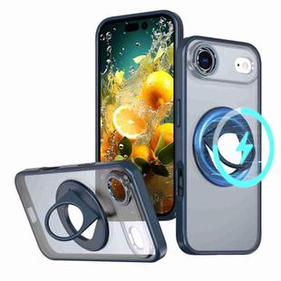 For iPhone 17 Air Rotating Ring Magnetic Holder Phone Case(Blue)