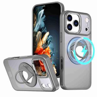 For iPhone 17 Pro Max Rotating Ring Magnetic Holder Phone Case(Titanium Grey)