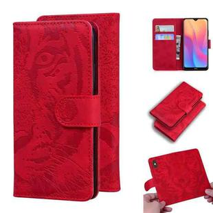 For Xiaomi Redmi 8A Tiger Embossing Pattern Horizontal Flip Leather Case with Holder & Card Slots & Wallet(Red)