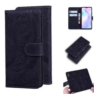 For Xiaomi Redmi 9A Tiger Embossing Pattern Horizontal Flip Leather Case with Holder & Card Slots & Wallet(Black)