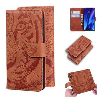 For Xiaomi Mi 9T / 9T Pro / Redmi K20 / K20 Pro Tiger Embossing Pattern Horizontal Flip Leather Case with Holder & Card Slots & Wallet(Brown)